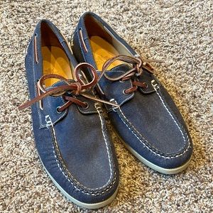 Peter Millar Seaside Washed Canvas Boat Shoes